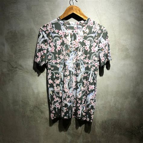 dior x sorayama all over graphic floral print|dior sorayama shirt.